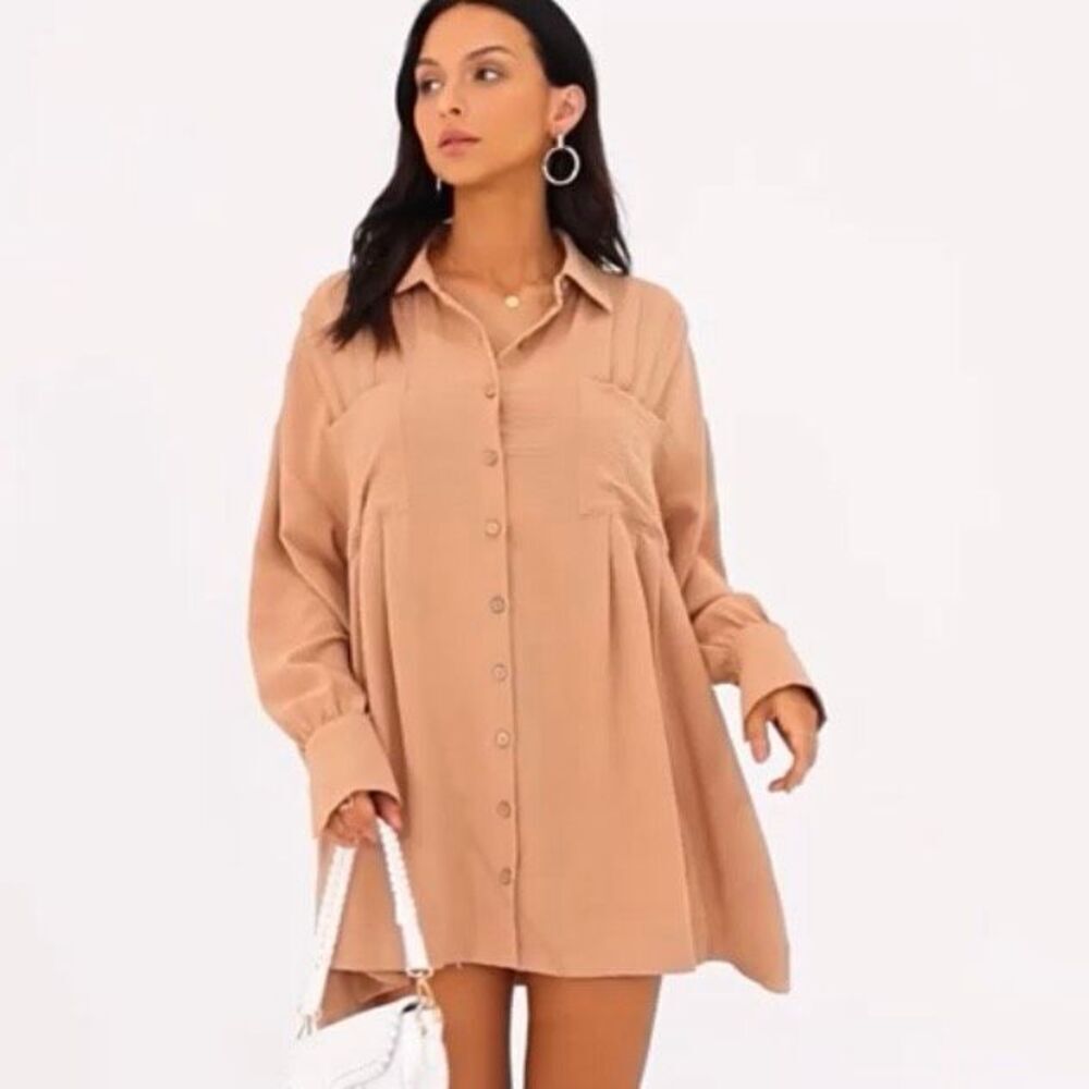Women’s Long Sleeve Button Down Dress